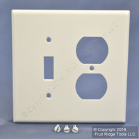 Leviton MIDWAY White 2-Gang Switch Receptacle Wallplate Outlet Switchplate Cover 80505-W