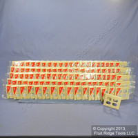 100 Leviton Ivory 2-Gang Receptacle Wallplate Unbreakable Outlet Covers 80716-I