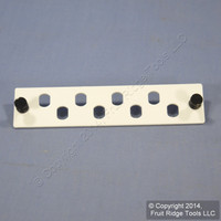 Leviton White ST Empty Fiber Optic Connector 8-Pack Adapter Plate APLW8-STE