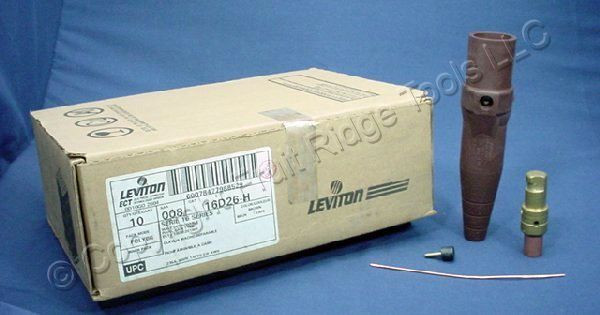 Leviton Brown 16 Series Male Detachable Cam-Type Plug 600A 600V Crimped 16D32-H 