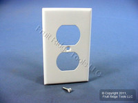 Leviton White Metal Outlet Cover Duplex Receptacle Wallplate 89993