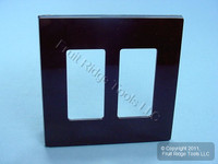 Leviton Brown 2-Gang Midway Size Decora Screwless Wallplate Cover GFCI GFI SJ262-S0 SJ262-S