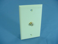 Leviton Almond Cable Jack Wallplate Coaxial Video F-Type Gold Connector 40981-A