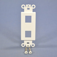 Cooper White 2-Port Decorator 110 Style Modular Insert Mounting Strap 5522-5EW