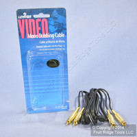 Leviton 6 Ft Video Mono Audio Dubbing Coaxial Patch Cables GOLD Plated C5245-6GO
