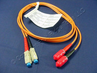 1M Leviton Fiber Optic Multi-Mode Duplex Patch Cable Cord MM ST SC 50 50DCT-M01