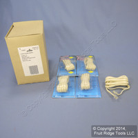 5 Leviton Ivory 7' Phone Cords Telephone Lines 6-Wire C2613-7I
