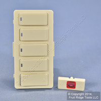 Leviton Light Almond Vizia RF+ 4-Button 4-Scene Controller Color Change Kit VZKIT-S4T