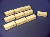 10 Leviton Almond Polarized Triple Tap Outlet Adapters 1-15R 15A 2P2W 125V 63-A