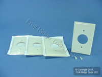 4 Leviton Light Almond 1.406" Single Receptacle Wall Plates Outlet Plastic Covers 78004