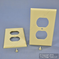 2 Leviton Ivory EXTRA DEEP 1-Gang Duplex Receptacle Cover Outlet Wallplates 86303