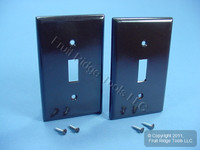 2 New Leviton Brown EXTRA DEEP Toggle Switch Covers Wall Plate Switchplate 85301