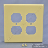 Leviton MIDWAY 2G Ivory Duplex Receptacle Plastic Wallplate Outlet Cover 80516-I