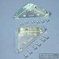 2 National Hardware Heavy-Duty Zinc Plated Steel 3" 90� Corner Brace Reinforcements V124 N337-683