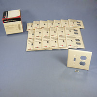 20 Cooper Lt Almond Mid-Size UNBREAKABLE Switch Duplex Outlet Wallplates PJ18LA