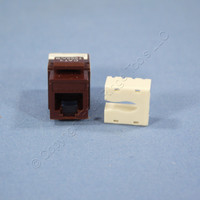 Cooper Brown Cat3 Snap-In Modular Voice Jack 110 Style 6-Position RJ12 5547-3EB