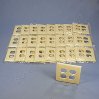 25 Eagle Mid-Size 2-Gang Ivory Receptacle Thermoset Wallplate Outlet Covers 2050V