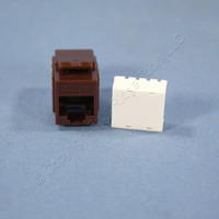 Cooper Brown Cat 6 Snap-In Modular Data Jack 110 Style 8-Position RJ45 5546-6B