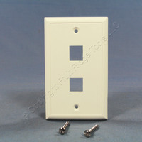 Eagle White 1Gang Flush Mount Modular 2-Port Thermoplastic Wallplate Cover 5520W