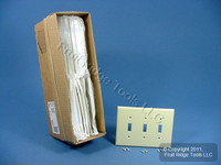 20 Leviton Ivory MIDWAY 3-Gang Toggle Switch Cover Wallplate Switchplates 80511-I
