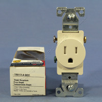 Cooper Light Almond TAMPER RESISTANT Commercial Single Receptacle NEMA 5-15R 15A TR817LA