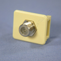 Eagle Ivory Angled Modular TV Video Connector F-Type Coaxial Jack RG6 5552V-AN