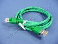 Leviton Green 5' Cat 6+ Extreme Ethernet LAN Patch Cord Cable Cat6 Plus 5 Ft 62460-5G
