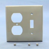 Leviton Gray UNBREAKABLE Switch/Outlet Wallplate Receptacle Cover Switchplate 80705-GY