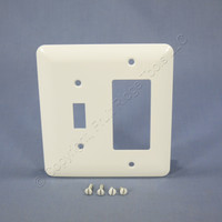 Mulberry Princess White 2-Gang Painted Metal Switch GFCI GFI Cover Decoratortor Wallplate 76432
