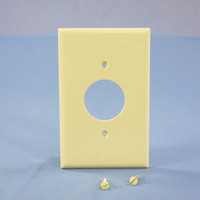 Cooper Ivory 1.406" Mid-Size UNBREAKABLE Receptacle Wallplate Outlet Cover PJ7V