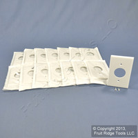 15 Leviton White 1-Gang 1.406" Receptacle Wall Plate Single Outlet Covers 88004