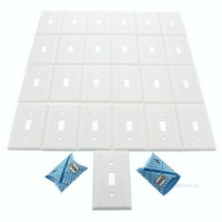 25 Leviton White EXTRA DEEP Toggle Switch Cover Wall Plates Switchplates 88301