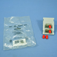 Leviton Gray MOS Duplex ST Fiber Optic Coupling Wall Jack Insert Module 45? Exit SM/MM Phoaphor Bronze 41291-4TG