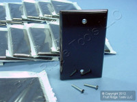 30 Leviton Brown 1-Gang Blank Thermoset Cover Plastic Wallplates Box Mount 85014