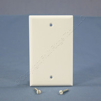 Cooper White Thermoset Standard 1-Gang Blank Cover Box Mounted Wallplate 2129W