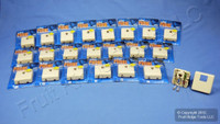 22 Leviton Ivory 6-Wire Surface Mount Phone Jacks Telephone C2645-I