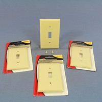 4 Cooper Ivory 1-Gang Unbreakable Toggle Switch Cover Wallplate Switchplates BP5134V