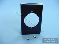 Leviton Black Range Outlet Dryer 2.15" Receptacle 1-Gang Wallplate Cover 80728-E
