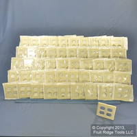 50 Leviton Almond Residential 2-Gang Outlet Duplex Receptacle Wallplates 82016