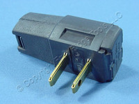 Leviton SIDE MOUNT RIGHT ANGLE Easy-Wire Plug 15A 1-15P Non-Polarized Bulk 321