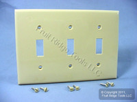 Leviton Unbreakable Ivory 3G Switch Cover Wall Plate Nylon Switchplate 80711-I