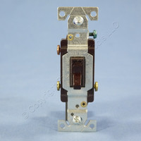 Eagle Brown 3-Way Toggle Wall Light Switch CO/ALR Aluminum Wiring 15A 5223-7B