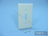New Leviton Gray Toggle Switch 1-Gang Plastic Cover Wall Plate Switchplate 87001