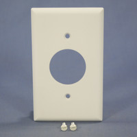 Eagle White 1.406" Receptacle Single Outlet 1-Gang Standard Thermoset Wallplate Cover 2131W