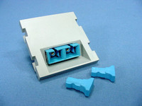 Leviton Gray MOS Duplex SC Fiber Optic Coupling Wall Jack Insert Module 45� Exit SM/MM 41292-PCG