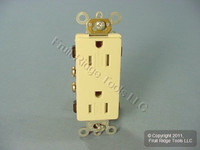 Leviton Ivory Decora TAMPER RESISTANT Receptacle Duplex Outlet 15A DR15S-GI