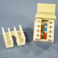Cooper Ivory Cat5e Snap-In Modular Data Jack 110 Style 8-Position RJ45 5547-5EV
