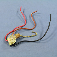 Cooper Brass Pull Chain Canopy Appliance Switch 2-Circuit 3/6A 125/250V Bulk 460