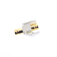 Leviton Almond Gold-Plated Quickport Feedthrough Female BNC 50 Ohm Jack 40832-BA