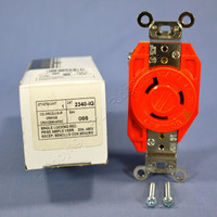 Leviton Orange L8-20 ISOLATED GROUND Locking Receptacle Outlet 20A 480V 2340-IG